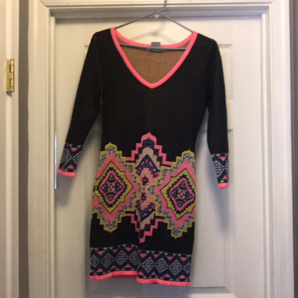 Colorful sweater dress